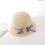 (Beige) Eltern-Kind-Strohhut mit Blume, Sonnenschutz, rosa 1
