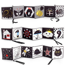 3Pcs Black White Baby Soft Book Folding Anti Wrinkle Waterproof Toy