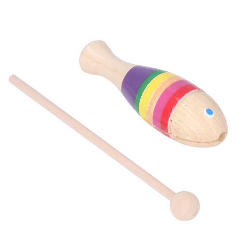 (Iridescence) Draagbare Houten Percussie-instrument Vis