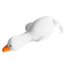 (White Goose) Drück-Enten-Spielzeug aus weichem Vinyl, Gelb, Stressabbau