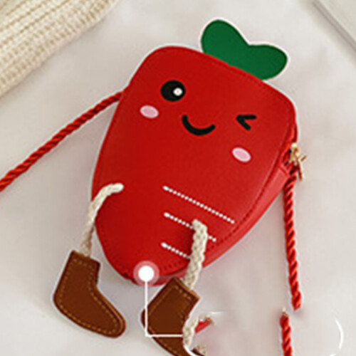 (Red) Kleinkind-Rucksack Karotte Form Rot