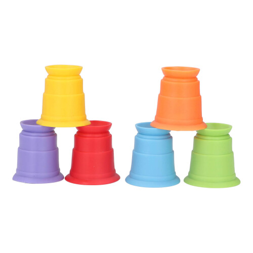 Stacked Cups Soft Silicone Nesting Toy 6M+ 1