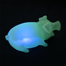 (Green) Cartoon-Schwein Quetschspielzeug LED Sound Stressrelief Rosa