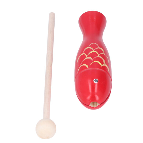 (Red) Draagbare Houten Percussie-instrument Vis 1