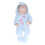 (Blue) 10inch Reborn Puppe Weich Silikon Lebensecht mit Pyjama Rosa 1