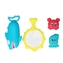 Badespielzeug Quetschtiere Spritzende Fische Netz Set
