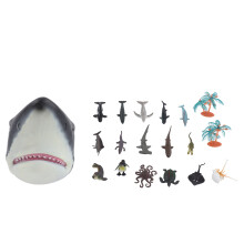 Seetier-Handpuppen-Set mit 16 lebensechten Fischen für Kinder