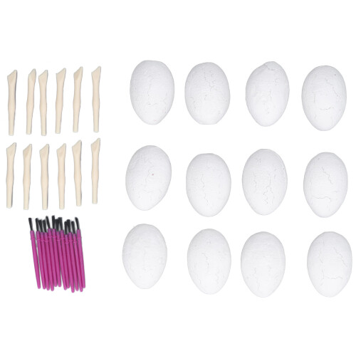 Egg Excavation Kit 12pc Brush Chisel Digging Science Toy for Kids