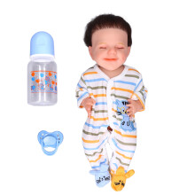 (Girl Doll) 12 Zoll Weichsilikon-Babypuppe mit Kleidung und Flasche