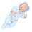 (Blue) 10inch Reborn Puppe Weich Silikon Lebensecht mit Pyjama Rosa 4