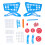(Blue) Kinder Winkelwagen Set Educatief Speelgoed Blauw 5