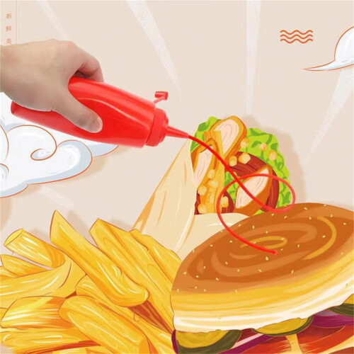 Fake-Spray-Ketchupflasche, Aprilscherz, Rot 2