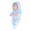 (Blue) 10inch Reborn Puppe Weich Silikon Lebensecht mit Pyjama Rosa 5