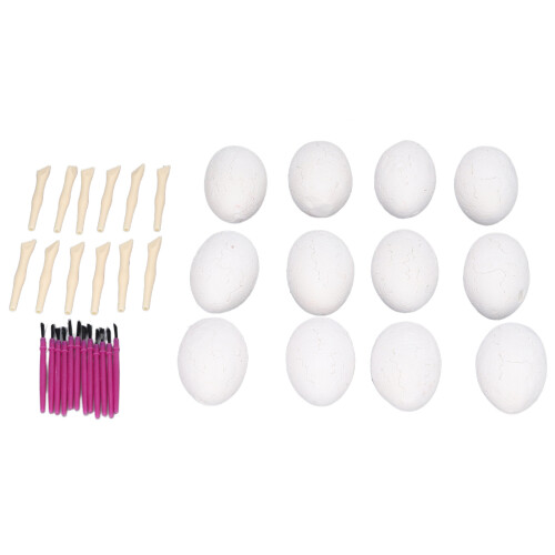 Egg Excavation Kit 12pc Brush Chisel Digging Science Toy for Kids 1