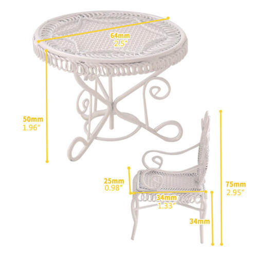 1/12 Scale Mini Dining Table Dollhouse 1