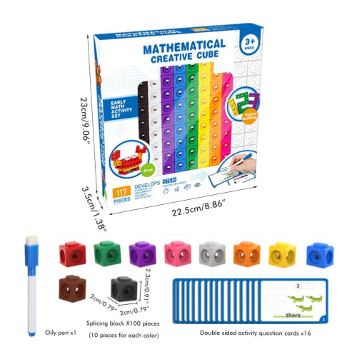 Mathe Verbindungsbausteine Bausteine mit Karten für Kinder 1