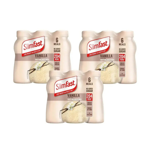 SlimFast Slimfast Milkshake Vanilla 325Ml X 6 3 Pack