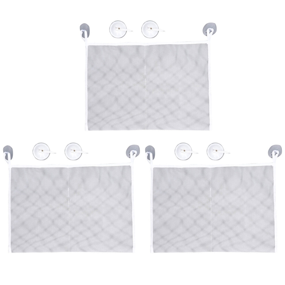 Bath Toy Mesh Bag Polyester Suction Cup Hanging with Hooks