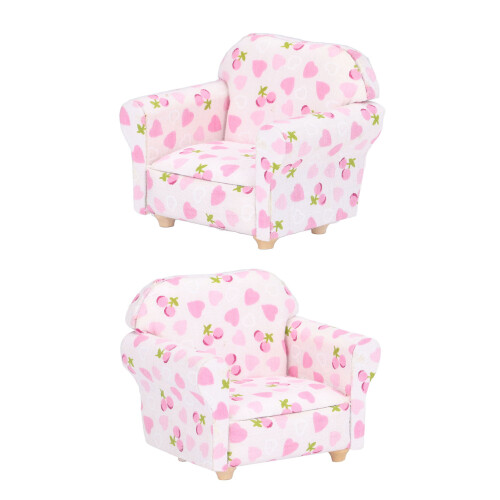 1/12 Mini-Sofa Retro Puppenhausmöbel Wohnzimmer 2
