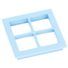 (Blue) 4-Pane Houten Poppenhuisraam 1:12 Rood 7+ J