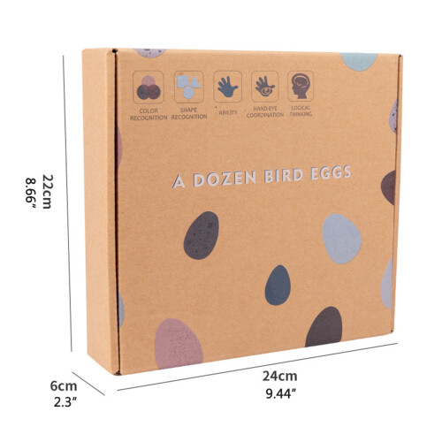 12PCS Wood Simulation Easter Eggs DIY Bird Eggs 2