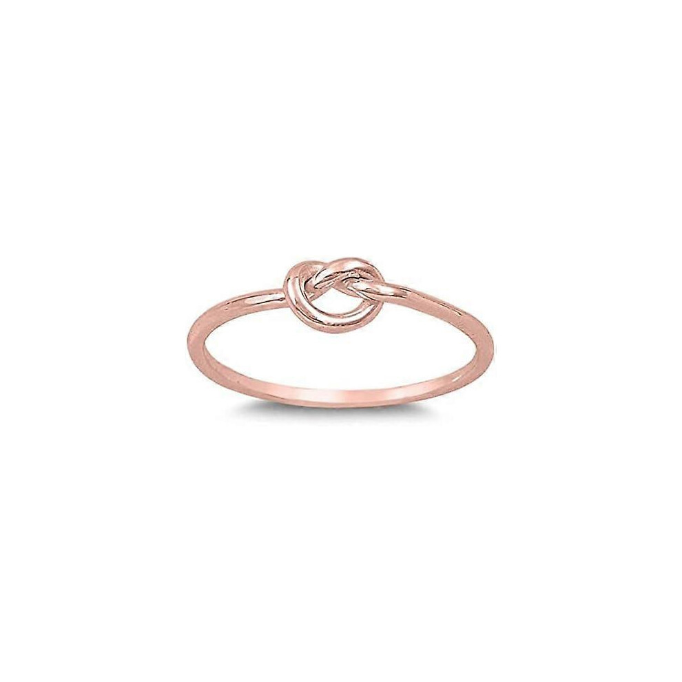 Kikidex (As Show, One Size) Choose Your Color Sterling Knot Ring Silver