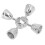 (Silver) 4x Mini Champagnergläser 1:12 Puppenhaus Silber 4