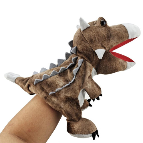 Dinosaurier-Handpuppe 30 cm, T-Rex Plüsch für Kinder
