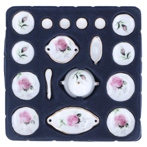 1:12 Porseleinen Theeservies Set