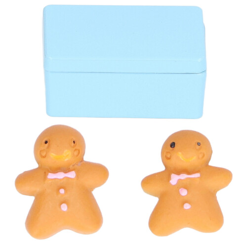 (Blue) Miniature Biscuit Box Dollhouse 1:12 Pink