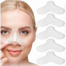 5-Pack CPAP Mask Nose Pads, Soft Gel Nasal Cushions, Adjustable Fit Protector for CPAP Masks, Trim-to-Size Design