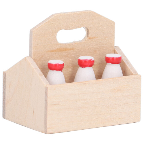 Mini Portable Milk Box Model 1:12 Dollhouse Decoration