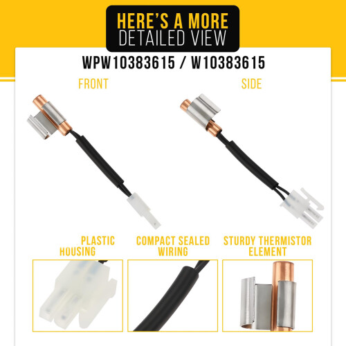 W10383615 Refrigerator Thermistor High Accuracy Fridge 1