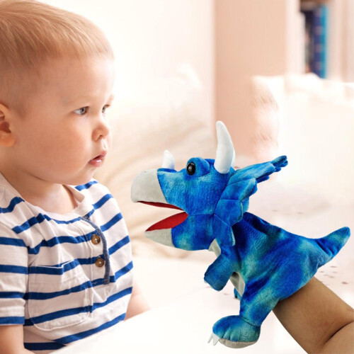 Dinosaurier-Handpuppe 30 cm, T-Rex Plüsch für Kinder 2