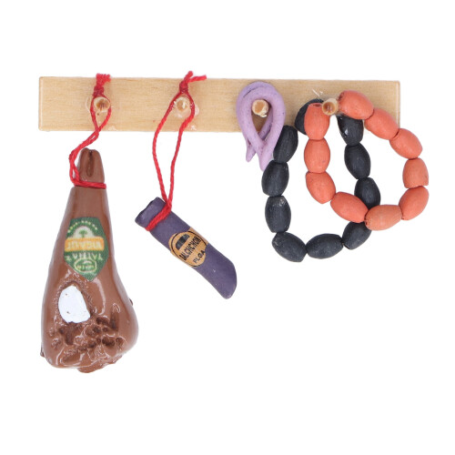 1:12 Mini Wurstfleisch-Hängeständer - Spielzeug für Kinder ab 3+