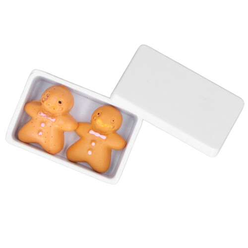 (White) Miniature Biscuit Box Dollhouse 1:12 Pink 1