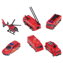 6x Feuerwehrwagen-Modell aus Metall, pädagogisches Spielzeug