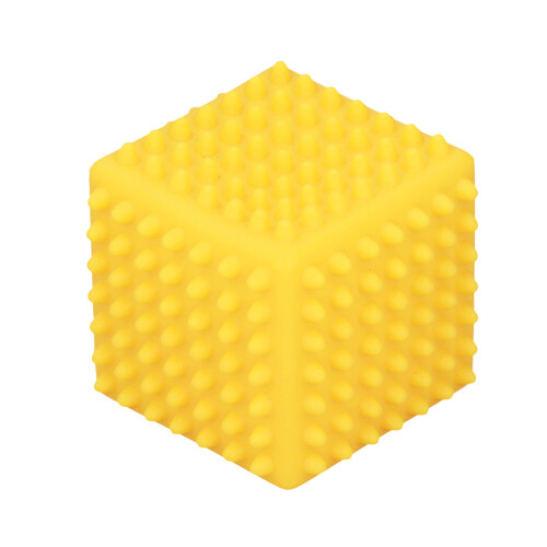 Gele Vierkant Stressbal voor 6M+