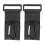 2pcs Black Leather Stroller Hook Carabiner 1