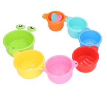 7pcs Baby Stacking Bath Cups Caterpillar Toy