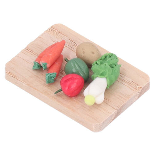 1:12 Scale Miniature Clay Vegetables Cabbage Carrot Potato 2