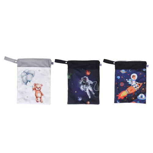 3pcs Waterproof Diaper Bag with Pockets 1