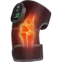 Heated Knee Brace, Cordless Heated Knee Wrap, Knee Heating Pad for Shoulder Elbow 3 in 1, Heating Pad for Knee with 6 Heating Levels & 4 Timer (Single
