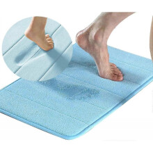Memory Foam Bath Mat Non Slip Absorbent Super Cozy Velvet Bathroom Rug Carpet Super Water Absorption Bathroom Carpet Non-slip Thick Bathroom Mat (20"