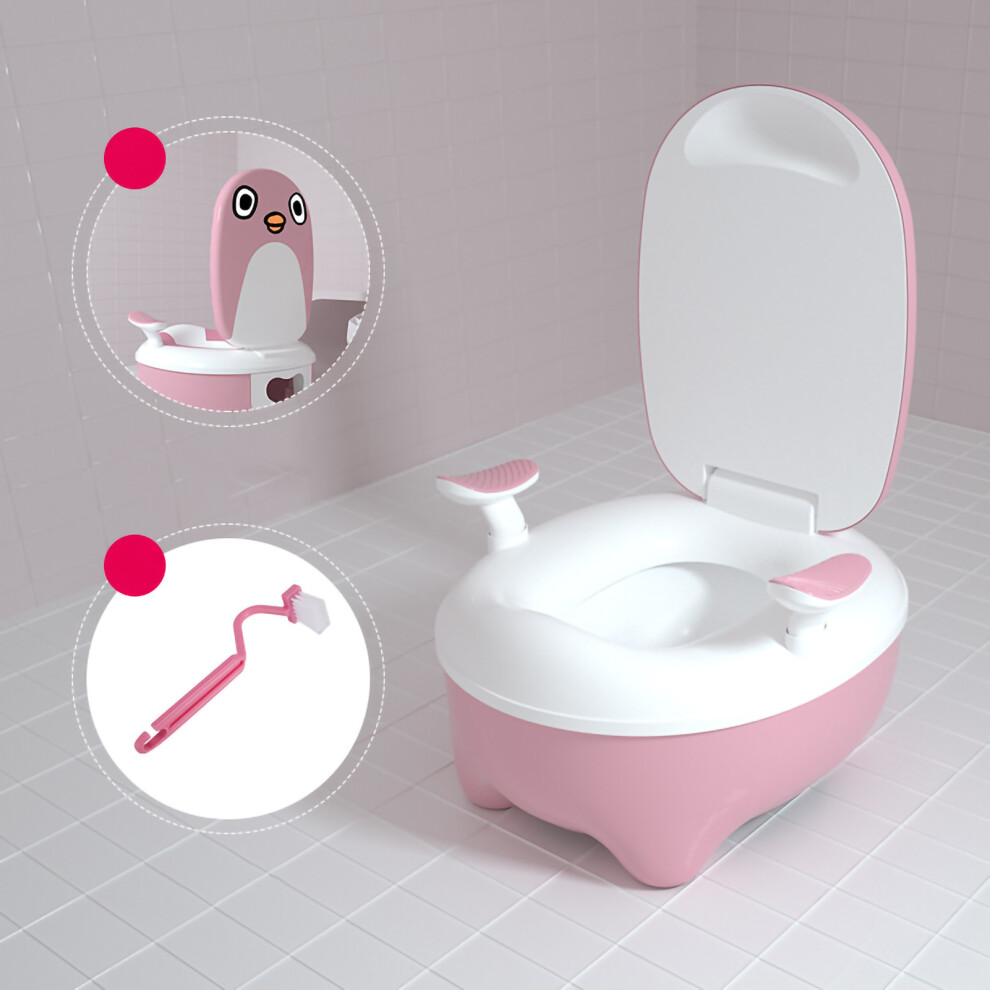 (Pink) Baby Potty Training Chair Comfortable Toilet Seat For Toddler Pink