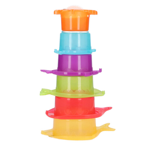 Fish-Shaped Stacking Cups Bathtub Toy