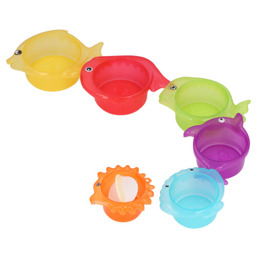 Fish-Shaped Stacking Cups Bathtub Toy 2