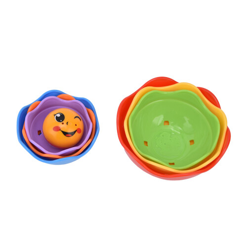 Baby Bathtub Stacking Cup Toys with Bell 2
