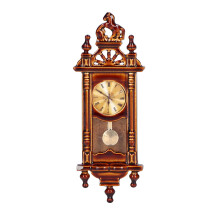 1:12 Vintage Puppenhaus Uhr Holz Metall