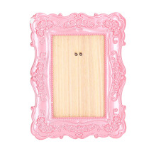 (Pink) 1:12 Dollhouse Photo Frame DIY Mini Ornament Gold